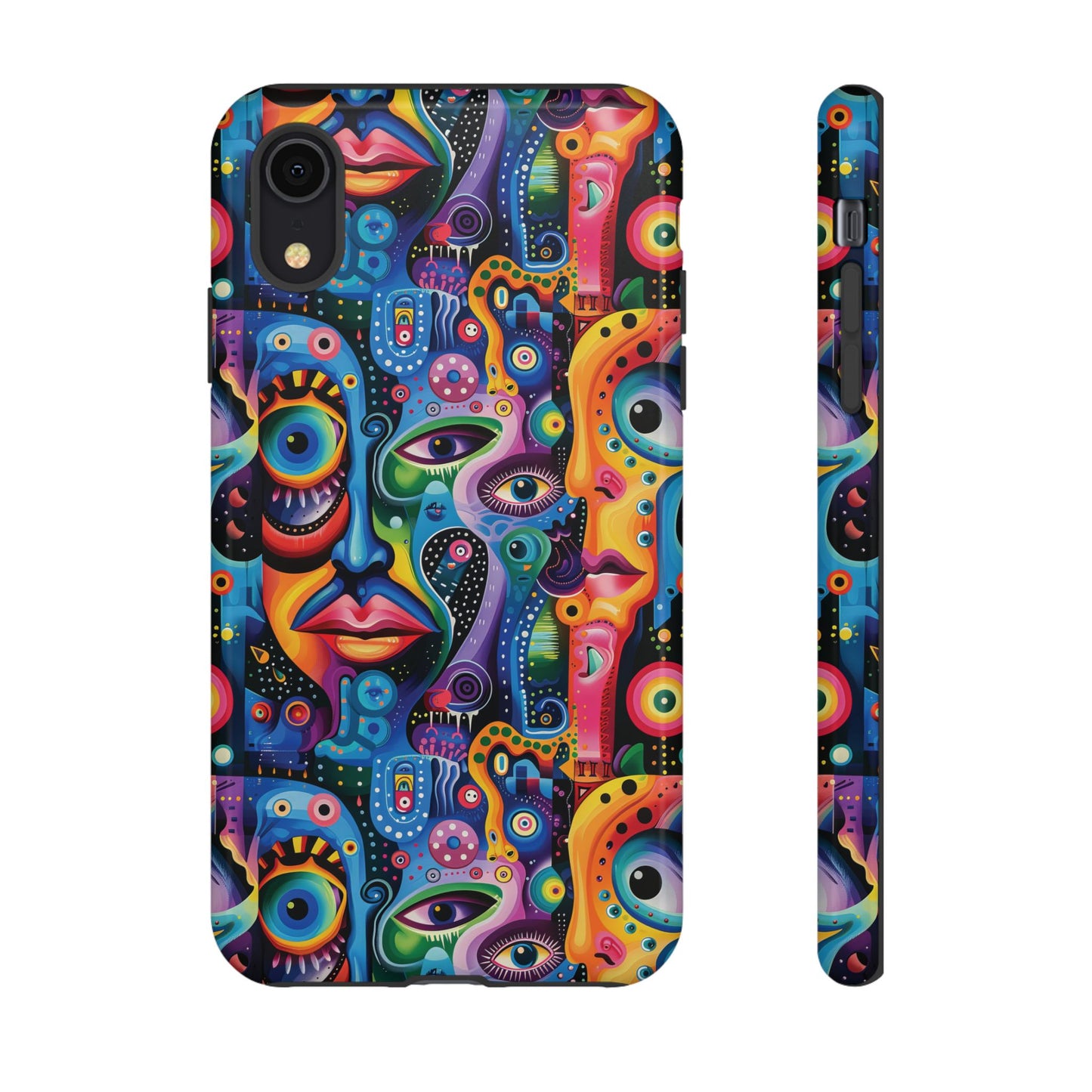 Psychedelic Visions Colorful Art iPhone Case - Tough Cases with Vibrant Abstract Design