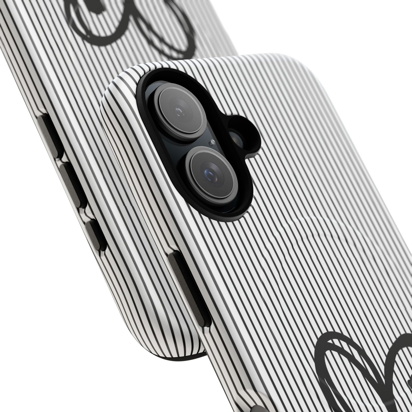 Tough Magnetic Phone Case with Heart & Cross Design, Durable Phone Cover, Unique Gift for Her, Stylish Accessory, Everyday Use