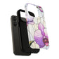 Orchid Grace Tough iPhone Magnetic Case, Protective iPhone Cover, Trendy Stained Glass Design, Floral Gift, Unique iPhone Accessory, Durable iPhone Case