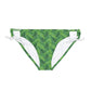 Green Tropical Bliss Loop Tie Side Bikini Bottom (AOP)