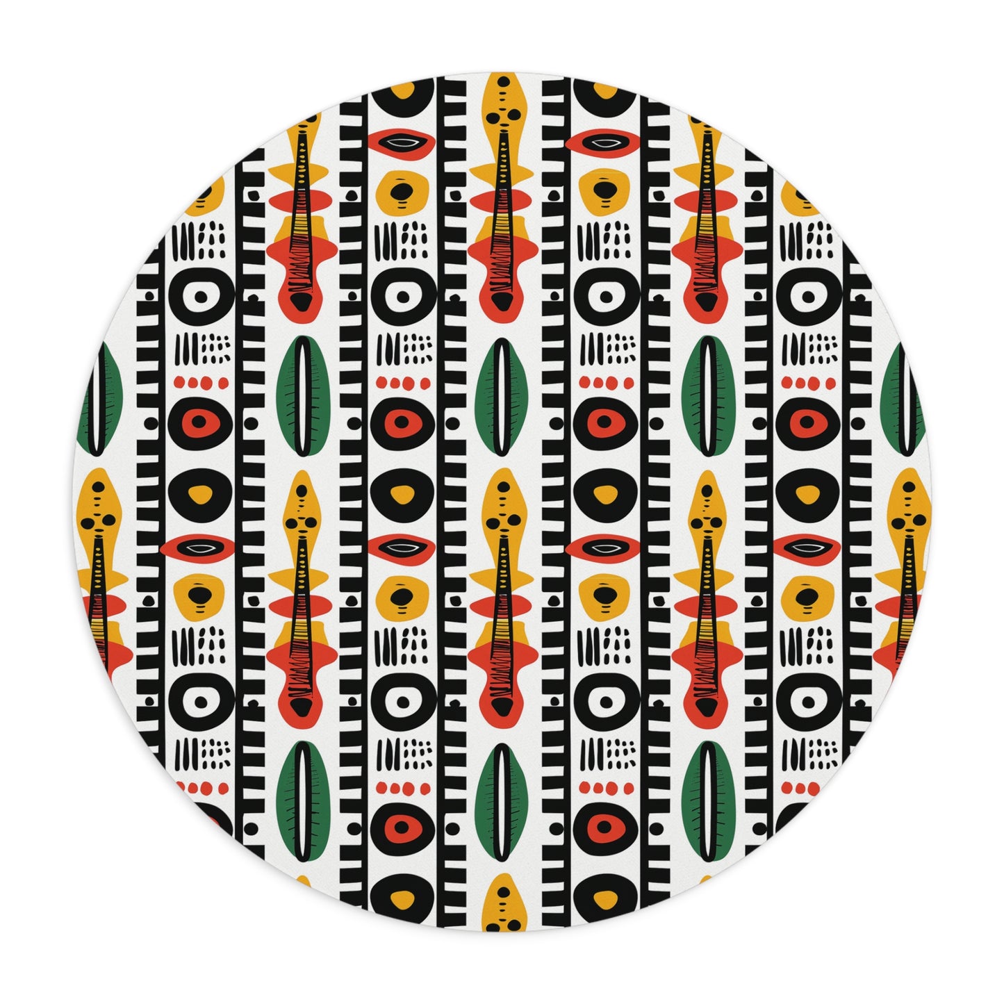 Afrobeat Harmony Vibrant Geometric Mouse Pad – Artistic Desk Accessory for Creatives & Dreamers.