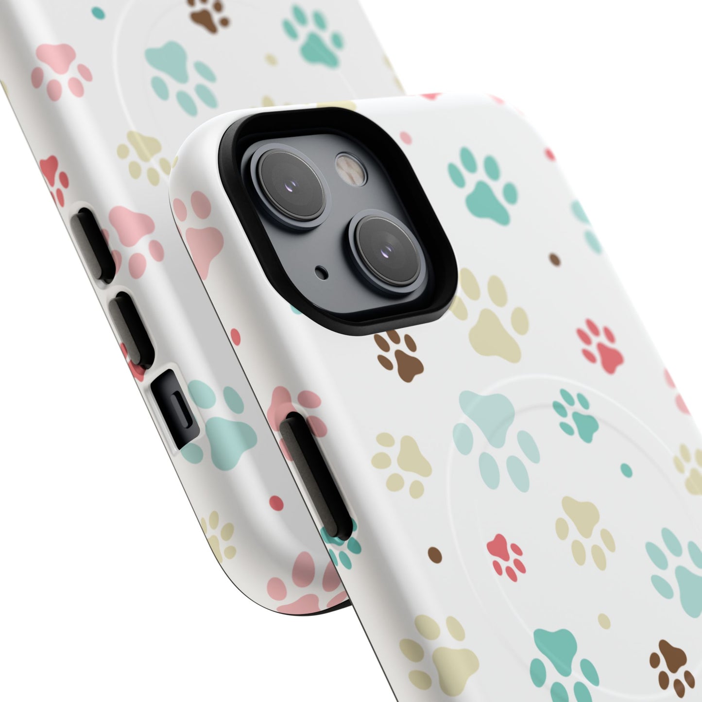 Pet Lover Magnetic iPhone Case - Cute Paw Print Design, Tough Magnetic Cases for Dog and Cat Owners, Gift for Animal Lovers