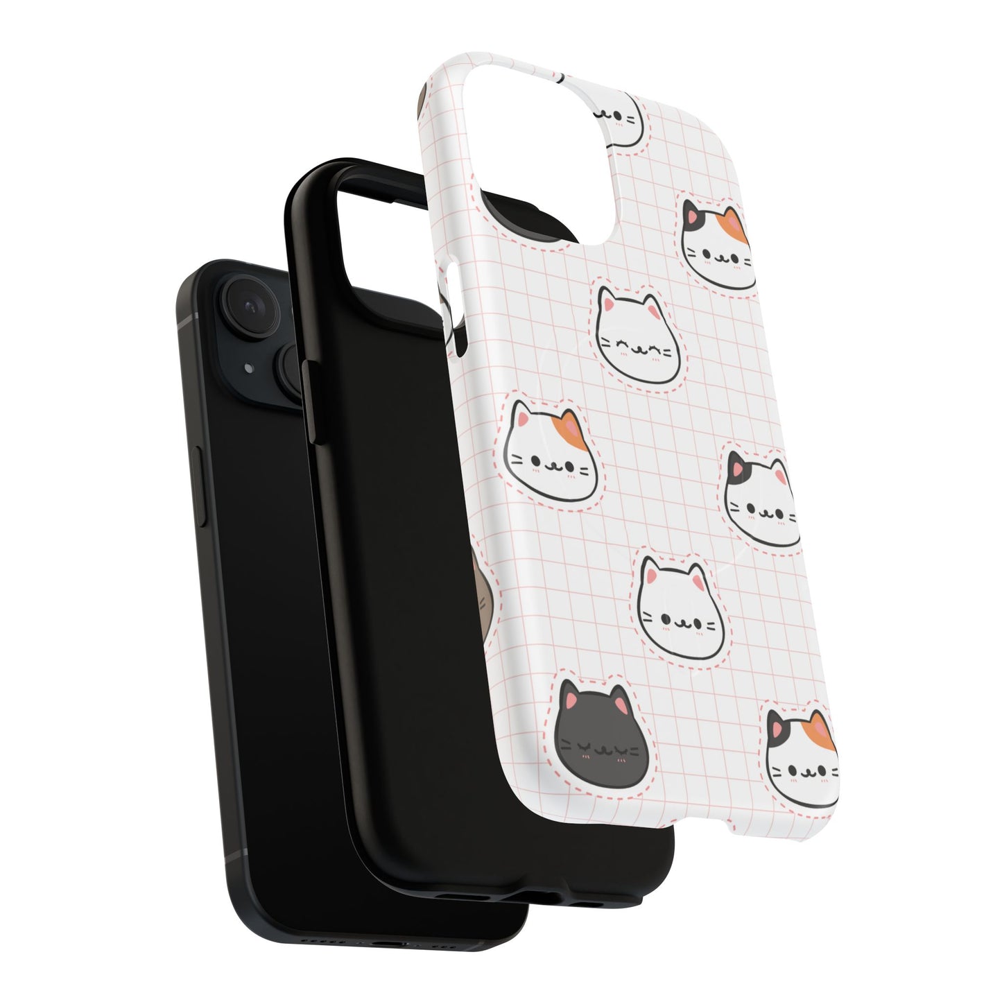 Cute Cat Tough Magnetic Case, iPhone Cover, Cat Lover Gift, Cute Cat Accessories, Pet-Themed iPhone Case