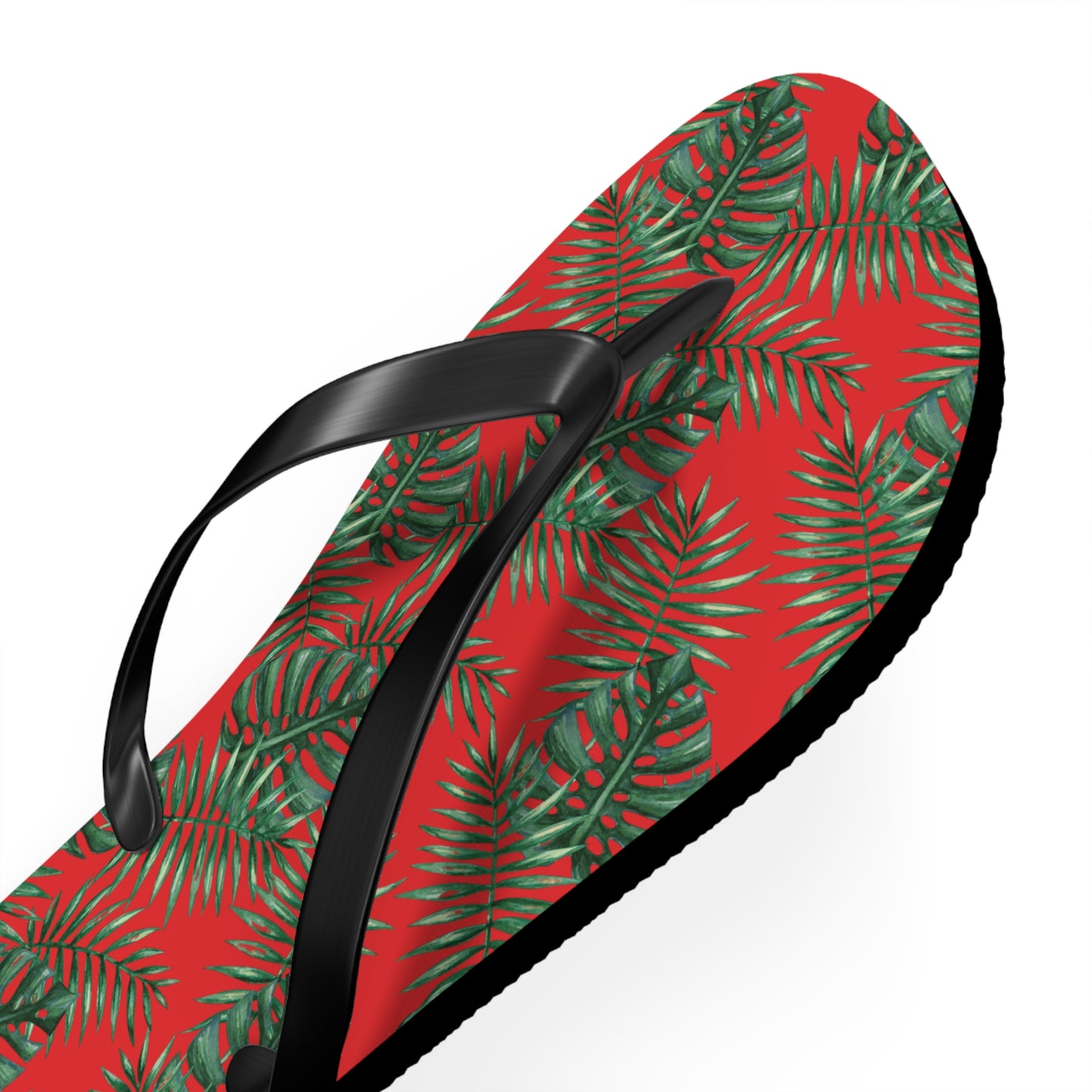 Red Tropical Bliss Flip Flops