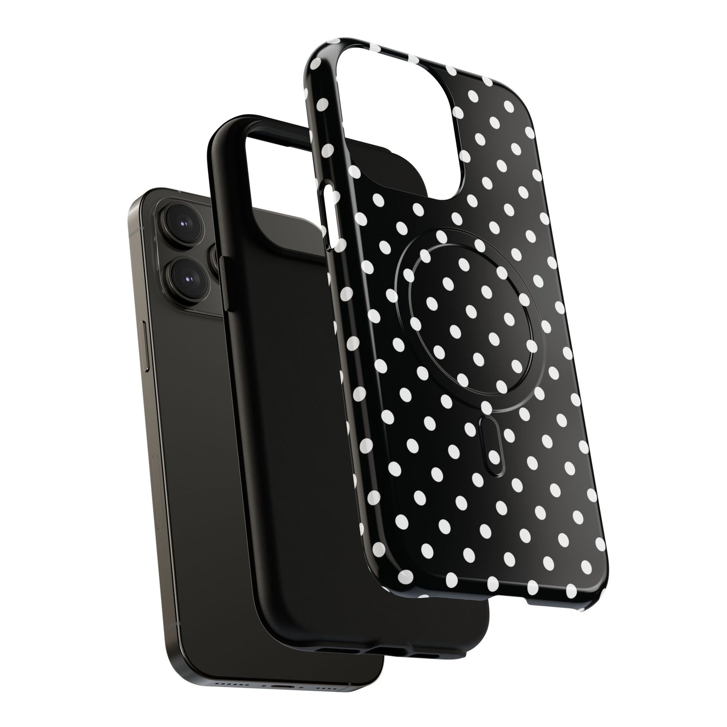 Polka Dot Tough iPhone Magnetic Case, Stylish iPhone Cover for Protection, Unique Gift for Birthdays, Holidays, Tech Lovers
