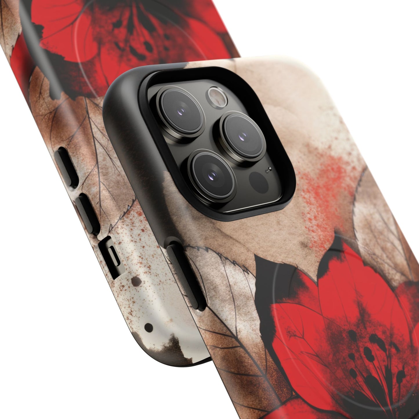 Velvet Petal Storm Tough iPhone Magnetic Cases - Stylish Protection for Your Device, Gift for Nature Lovers, Ideal for Birthdays, Holidays