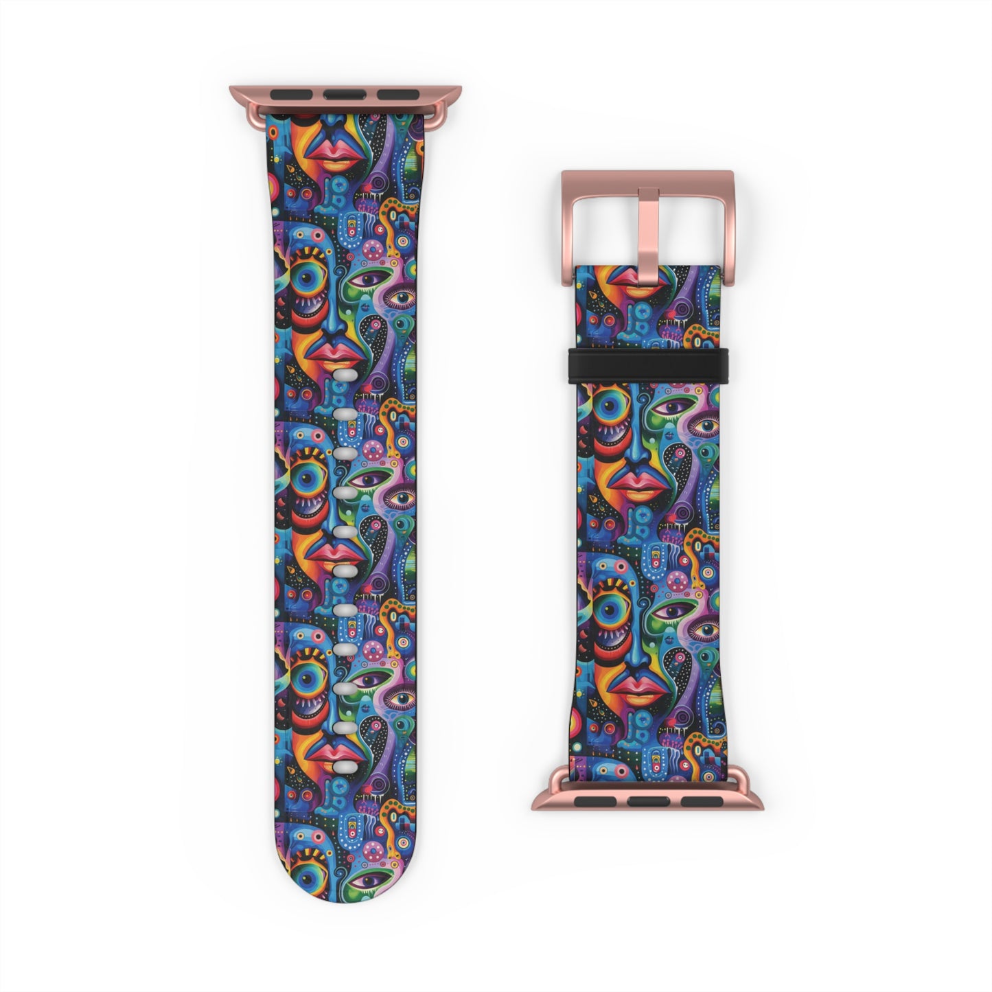 Psychedelic Visions Colorful Artful Watch Band - Unique Design for Fashion Lovers.