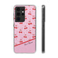 Personalized Cherry Blossom Dreams Flexi Case — Pink Retro Cherry iPhone® 7/8, 11, 12, 13, 14, 15, 16, 17, X/XS, SE, XR, Mini, Pro, Pro Max, Plus Cases.
