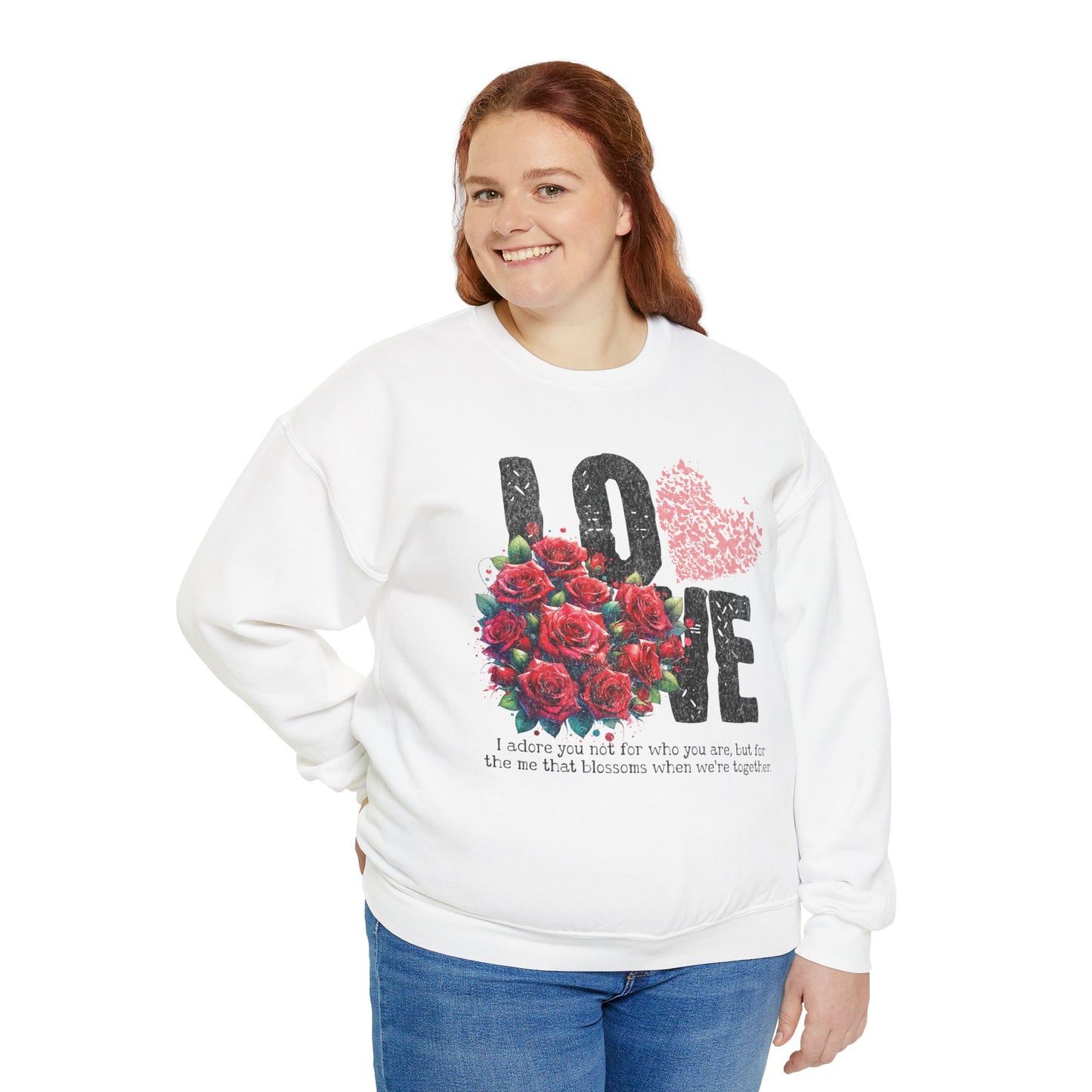 LOVE always Valentines Unisex Heavy Blend Crewneck
