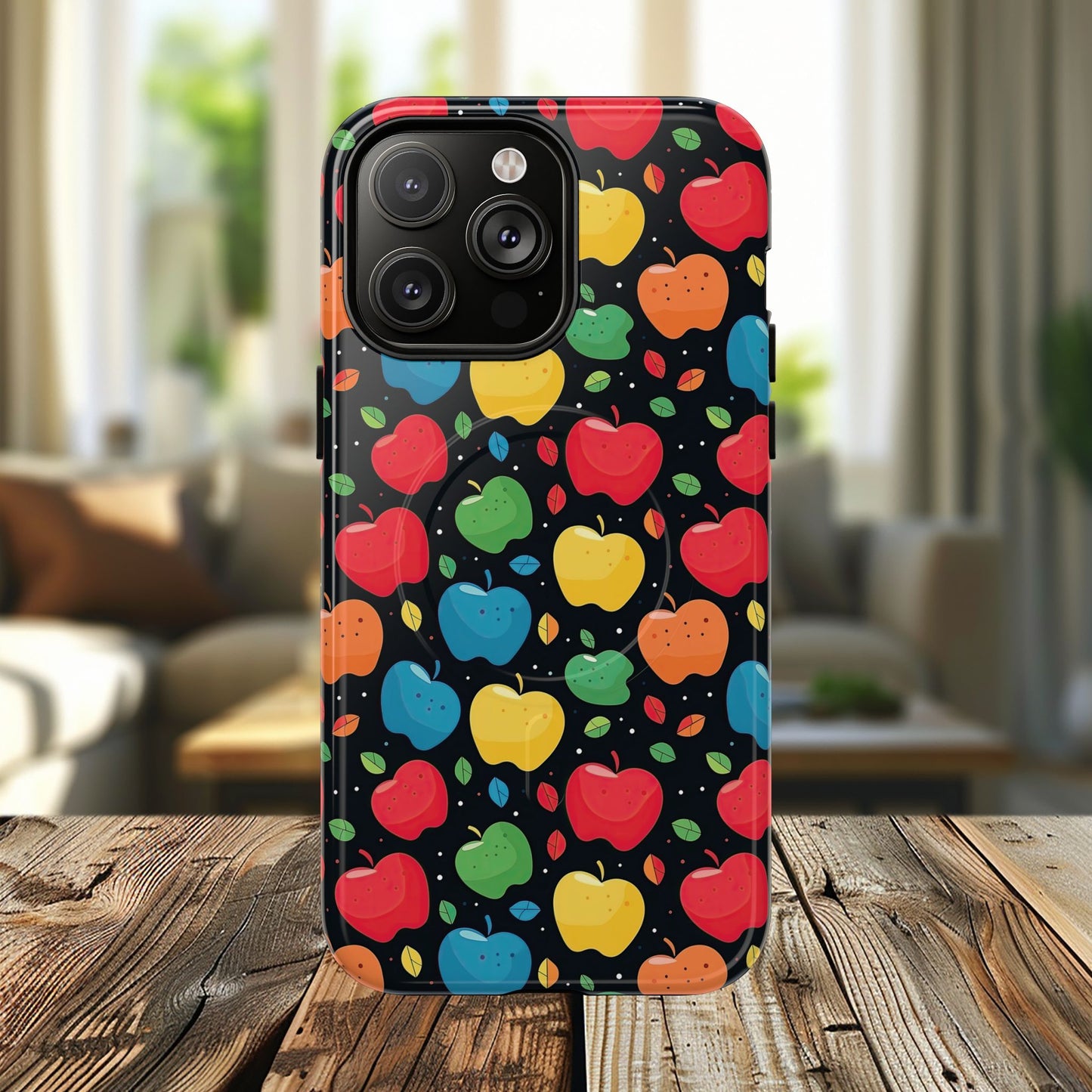 Apple Orchard Pop Magnetic iPhone Case, Tough iPhone Cover, Fun Cell iPhone Accessory, Gift for Kids, Gift for Teachers, Vibrant Tech Protection
