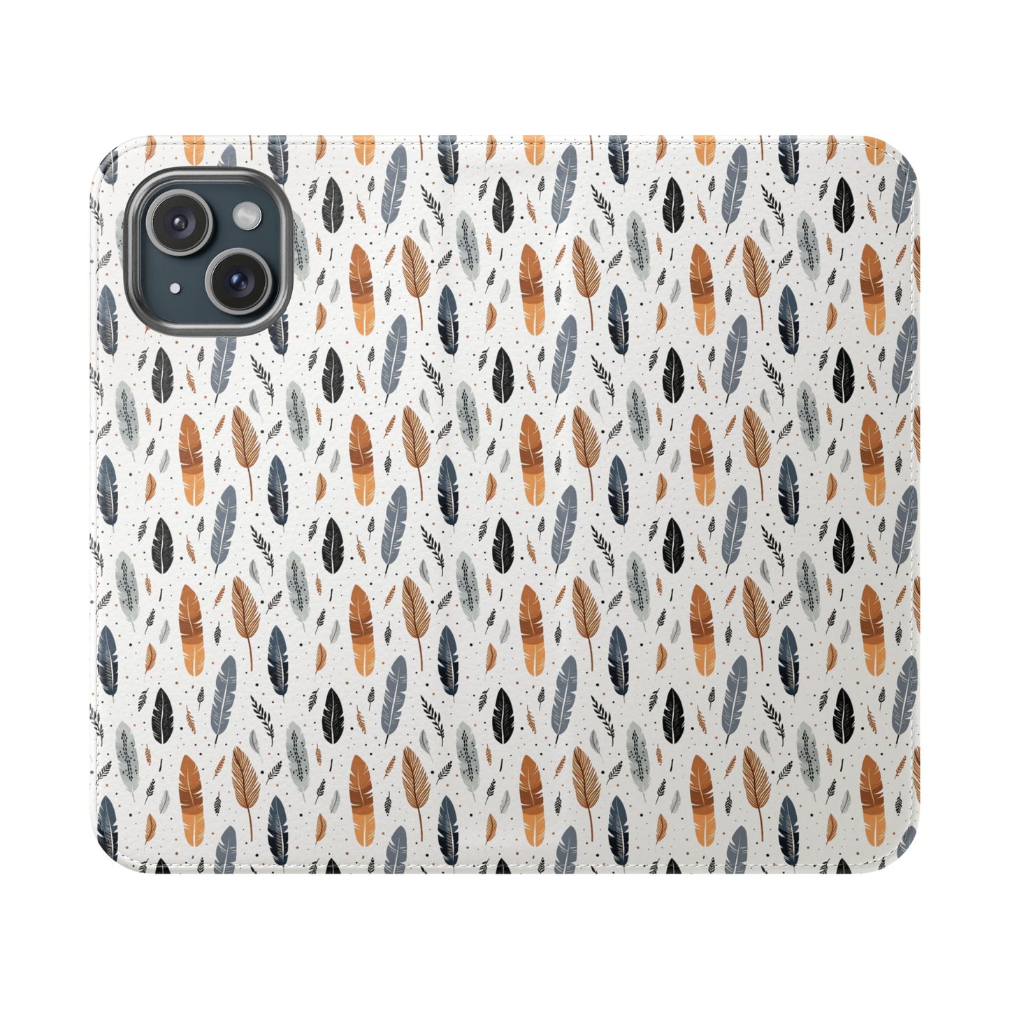 Whispering Feathers iPhone and Samsung Flip Cases