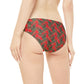 Red Tropical Bliss Loop Tie Side Bikini Bottom (AOP)