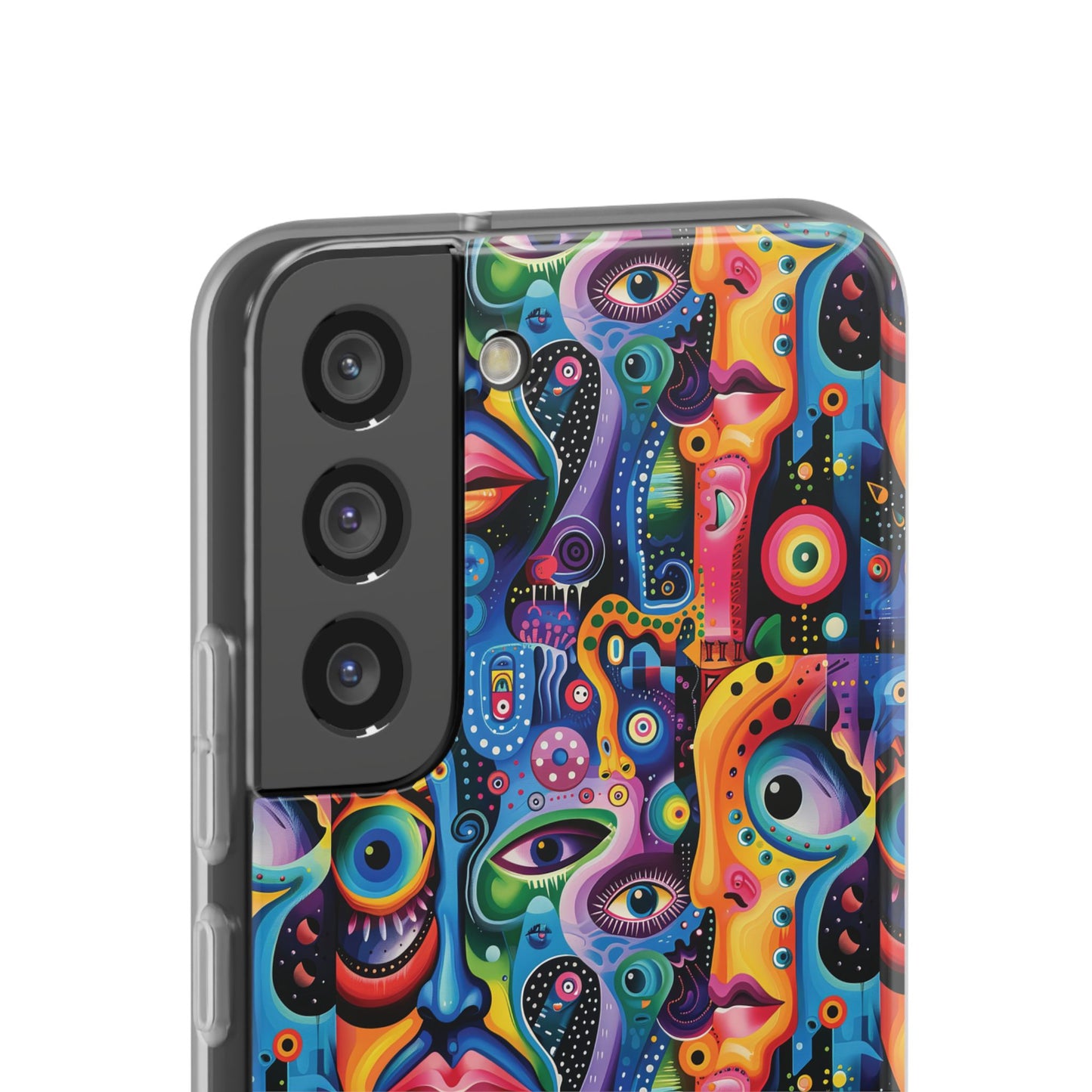 Psychedelic Visions Flexi iPhone and Samsung Case - Colorful Abstract Design.