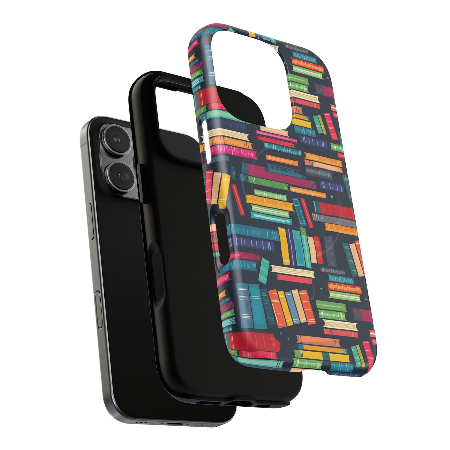 Colorful Book-Themed Phone Case, Literary Gift, Tough Magnetic Case, Book Lover’s Accessory, Phone Protection, Reading Enthusiast