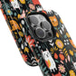 Whimsical Feline Garden iPhone and Samsung Tough Phone Cases,
