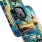 Stained Glass Lighthouse Phone Case - Tough Magnetic Cases, Unique Gifts for Nature Lovers, Beach Vibes, Travel Accessories, Coastal Decor