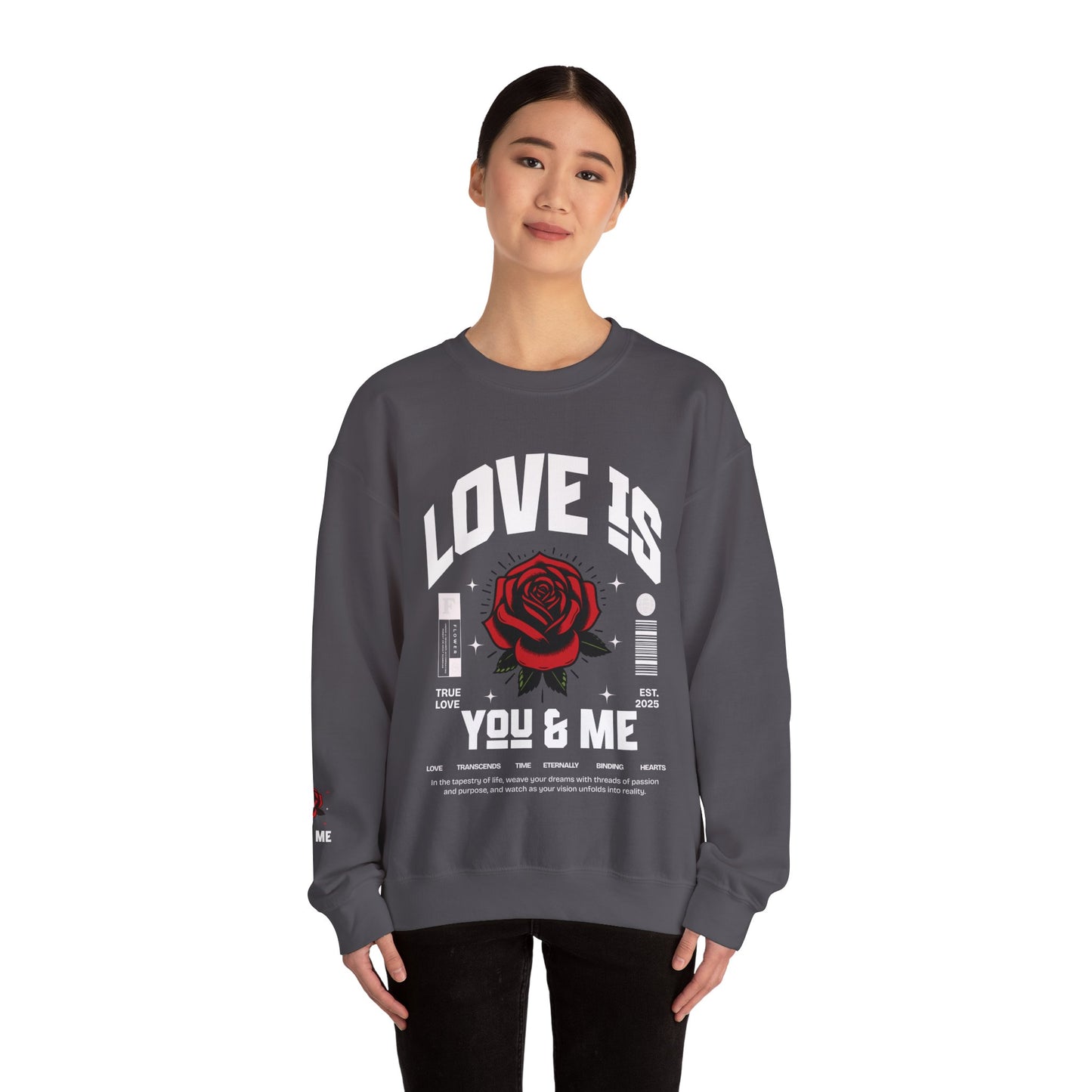 Love is ... Valentines Unisex Heavy Blend™ Crewneck Sweatshirt.