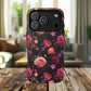 Starry Rose Garden Tough Magnetic Phone Case, Stylish Phone Cover, Gift for Her, Elegant Floral Design, Durable Phone Accessories