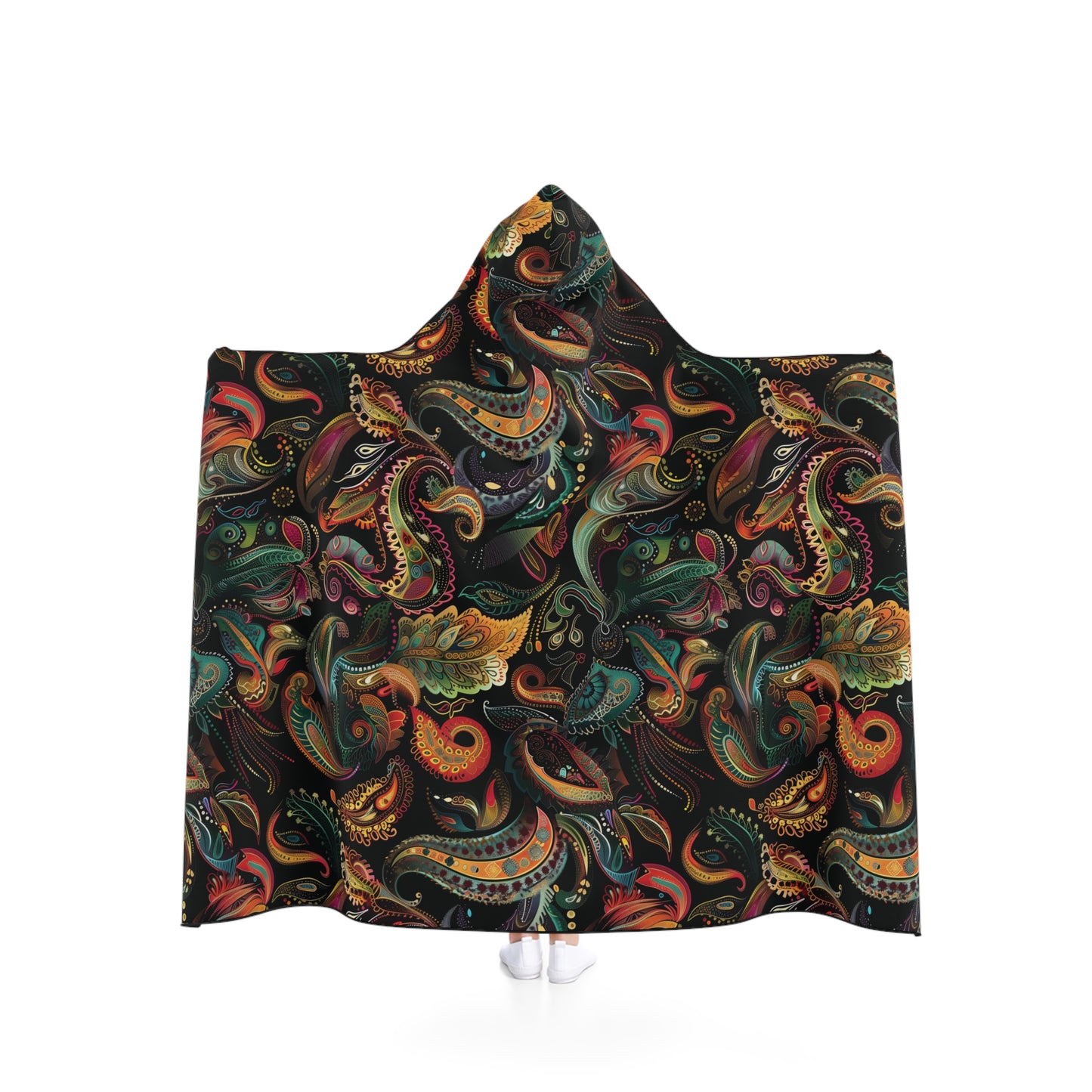 Cosmic Paisley Snuggle Hooded Blanket