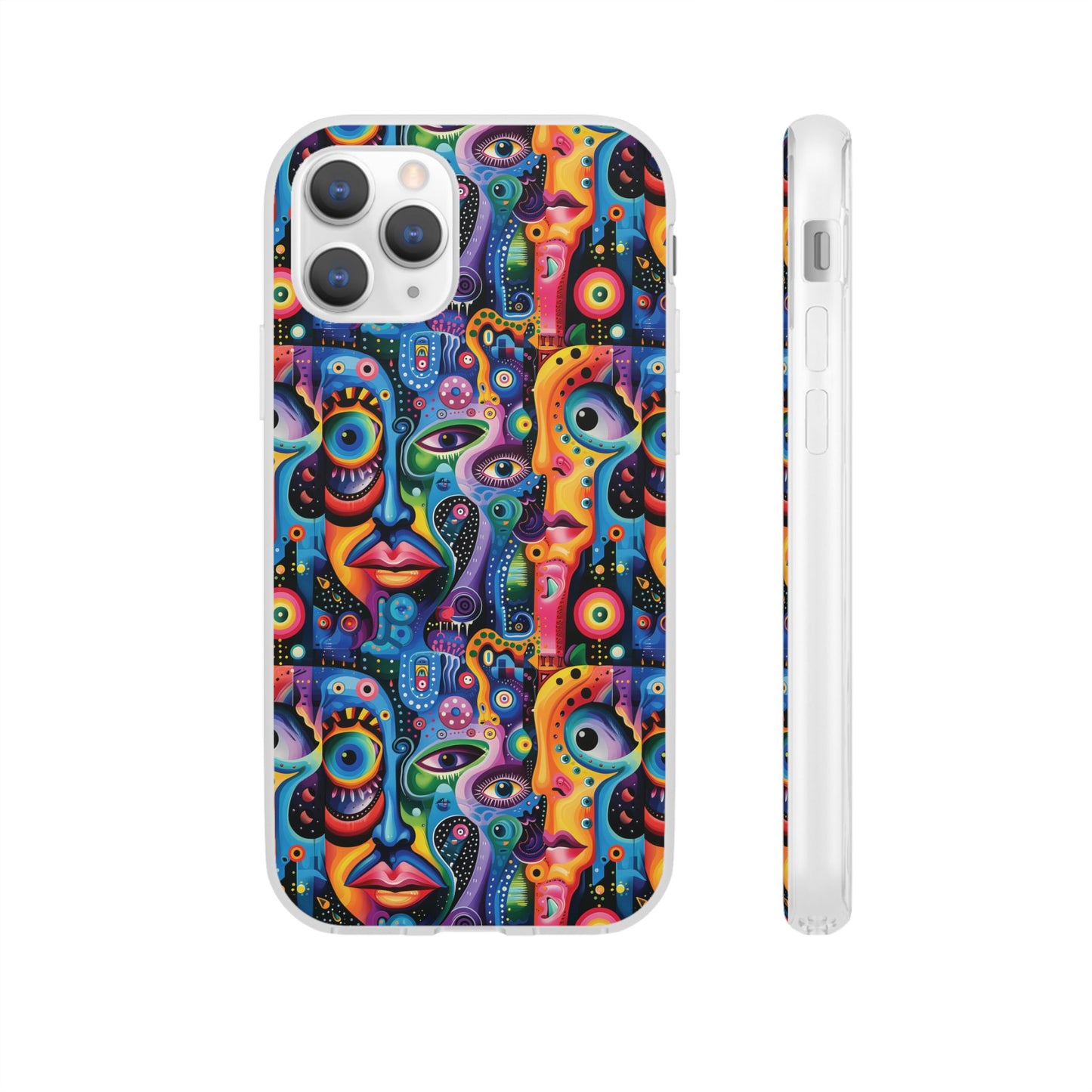 Psychedelic Visions Flexi iPhone and Samsung Case - Colorful Abstract Design.