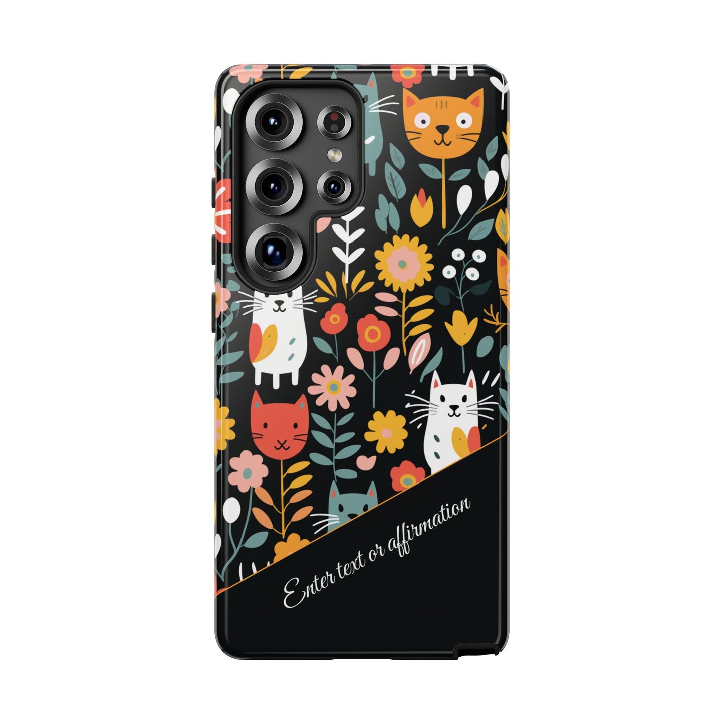 Personalized Whimsical Feline Garden Google and Samsung Tough Cases