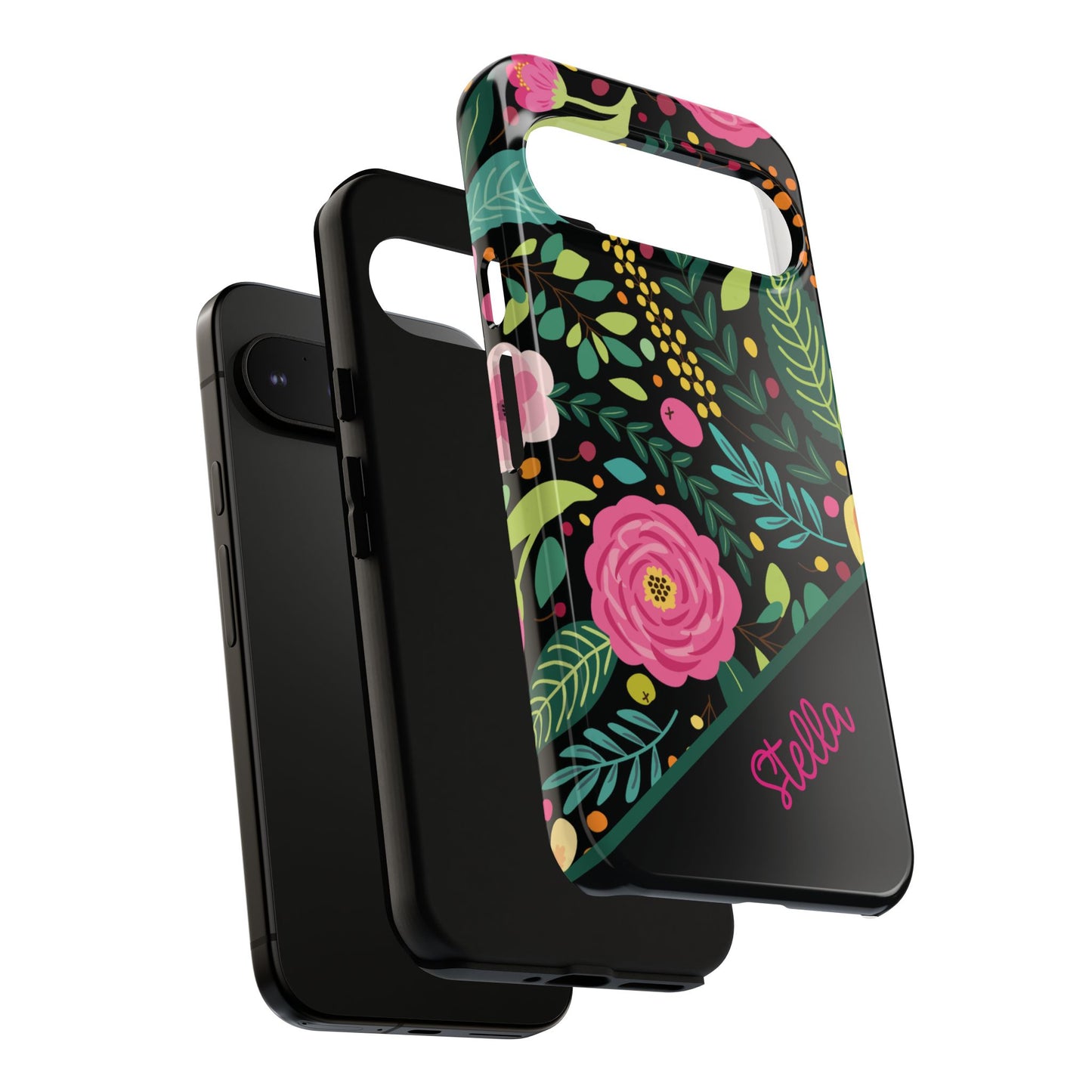 Personalized Floral Fantasy Samsung and Google Pixal Phone Case – Personalized Tough Cases with Colorful Garden Design