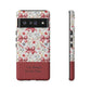Personalized Rosette Coquette Phone Case - Custom Name/Message 'I Am Stronger Than The Storm' Floral Bow Protective Case