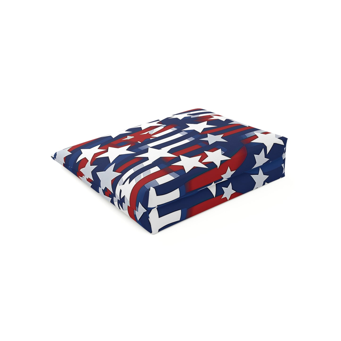 Patriotic Waves Cotton Cosmetic Bag