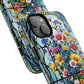 Floral Stained Glass Tough Magnetic Case, Durable Phone Cover, Gift for Nature Lovers, Unique Floral Design, Phone Accessories for All Occasions.