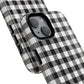 Black and White Gingham Phone Case, Tough Magnetic Cases, Stylish Phone Cover, Gift for Her, Trendy Phone Accessory, Checkered Print