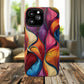 Vibrant Leaf Wave Tough Magnetic Phone Case, Vibrant Smartphone Cover, Unique Protective Case for Gifts, Phone Accessories, Trendy Design