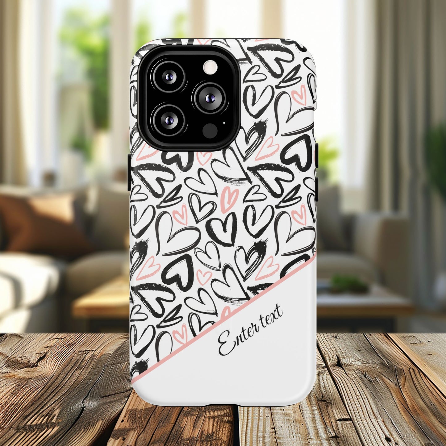 Heart Scribbles Tough Magnetic MagSafe®Case - Cute, Stylish, Gifts for Her, Love, Valentine's Day,  iPhone® 13, 14, 15, 16, 17, Pro, Pro Max, Plus Cases.