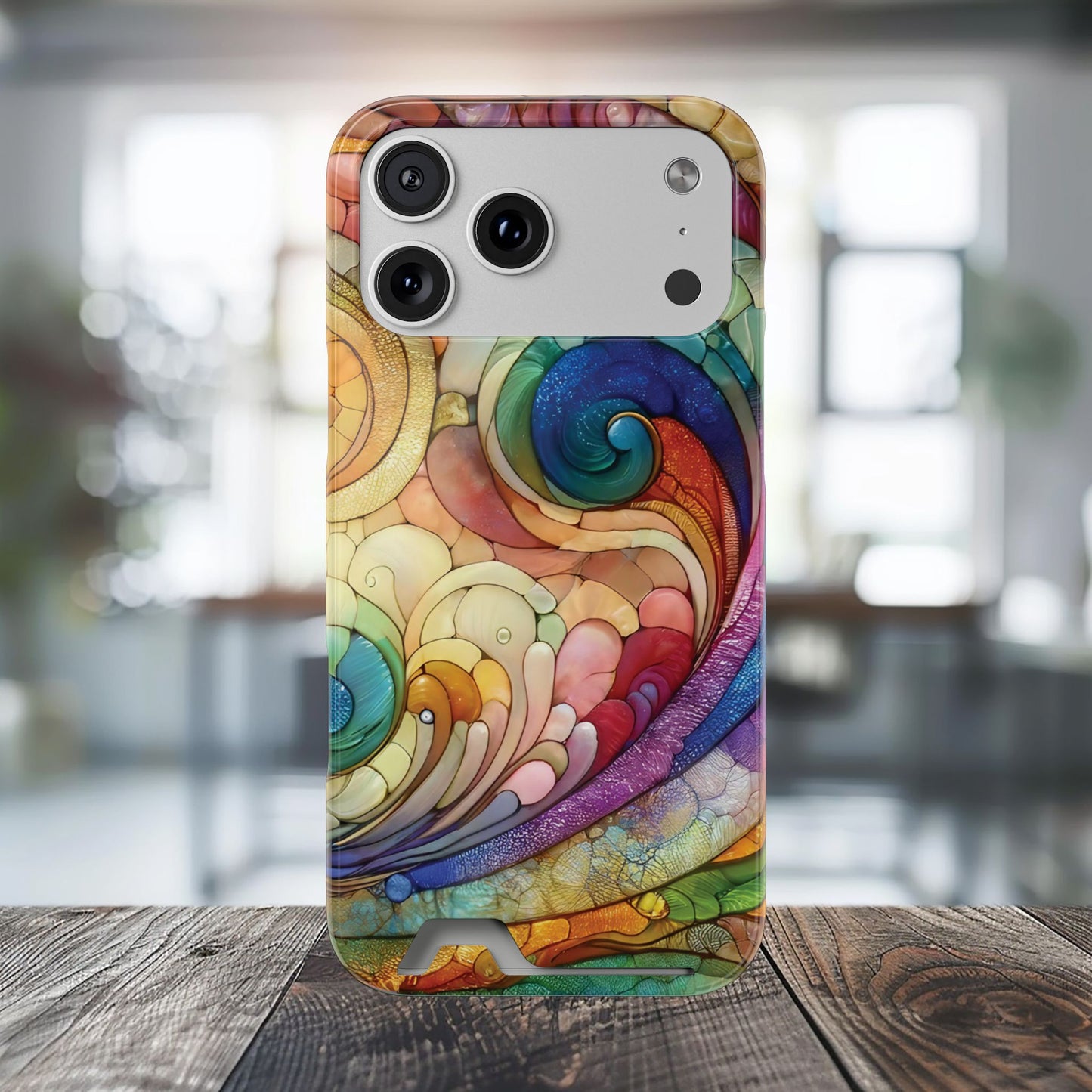 Spiral Spectrum iPhone and Samsung Case Card Holder
