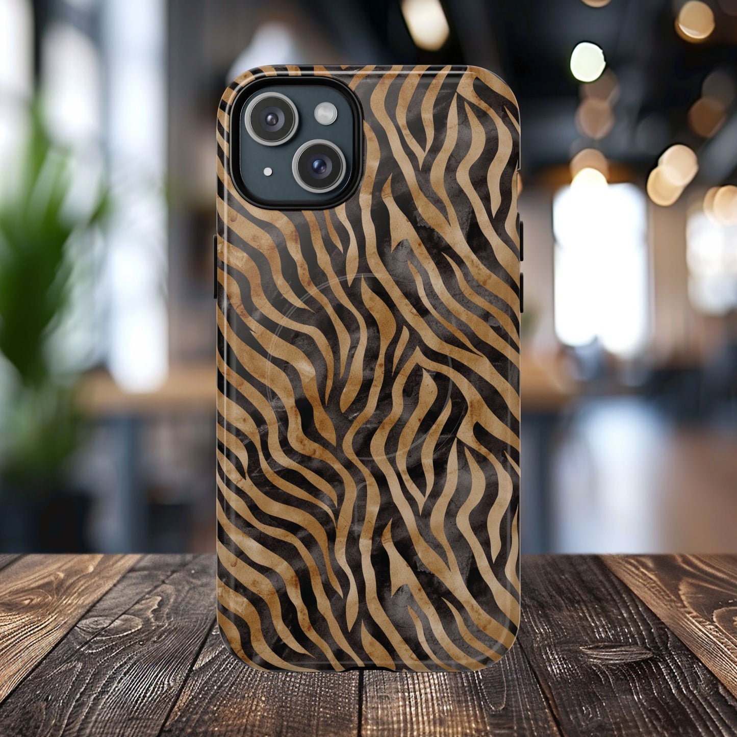 Tough Magnetic iPhone Case with Zebra Print, Stylish Protection for iPhones, Unique iPhone Accessory, Gift for Animal Lovers]