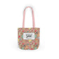 Personalized Brown Doodle Daydream Composition Book Inspired Canvas Tote Bag with Colorful Straps, Cute School Bag, Eco-Friendly Tote, Back to School Shopping Bag, Teacher Gift Idea