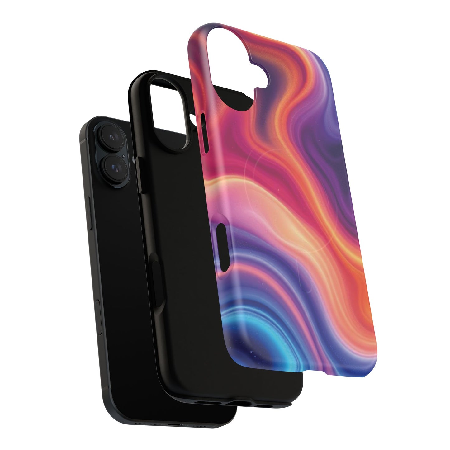 Cosmic Lava Flow Colorful Abstract iPhone Case , Tough Magnetic Protection, Stylish Accessories, Gift for Tech iPhone Lovers, Vibrant Mobile Covers