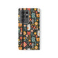 Whimsical Feline Garden iPhone and Samsung Flip Cases