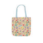 Personalized Doodle Daydream Composition Book Inspired Canvas Tote Bag with Colorful Straps, Cute School Bag, Eco-Friendly Tote, Back to School Shopping Bag, Teacher Gift Idea