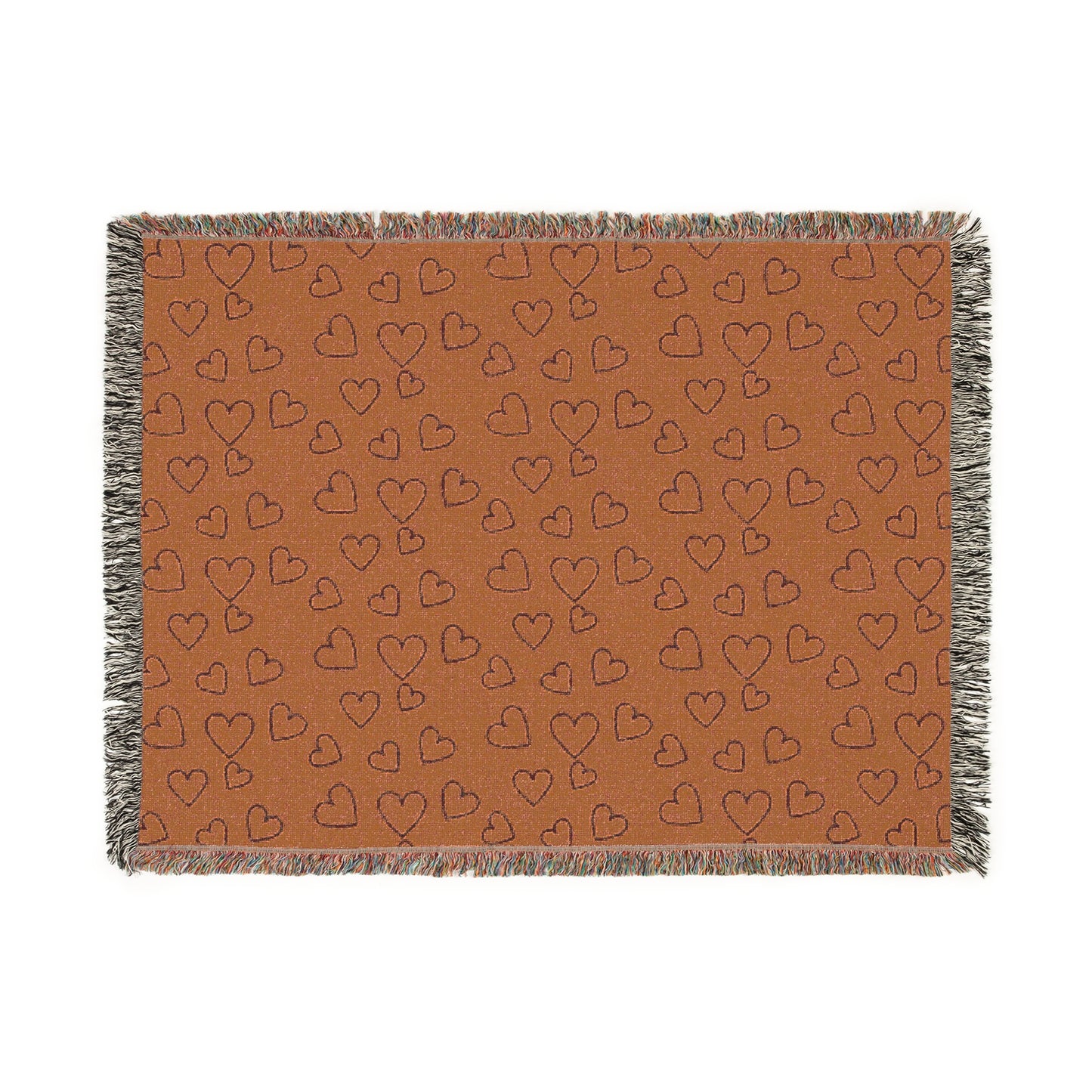 Hearts Illustration Tapestry Woven Blanket