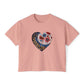 Floral Heart Women's Boxy Tee