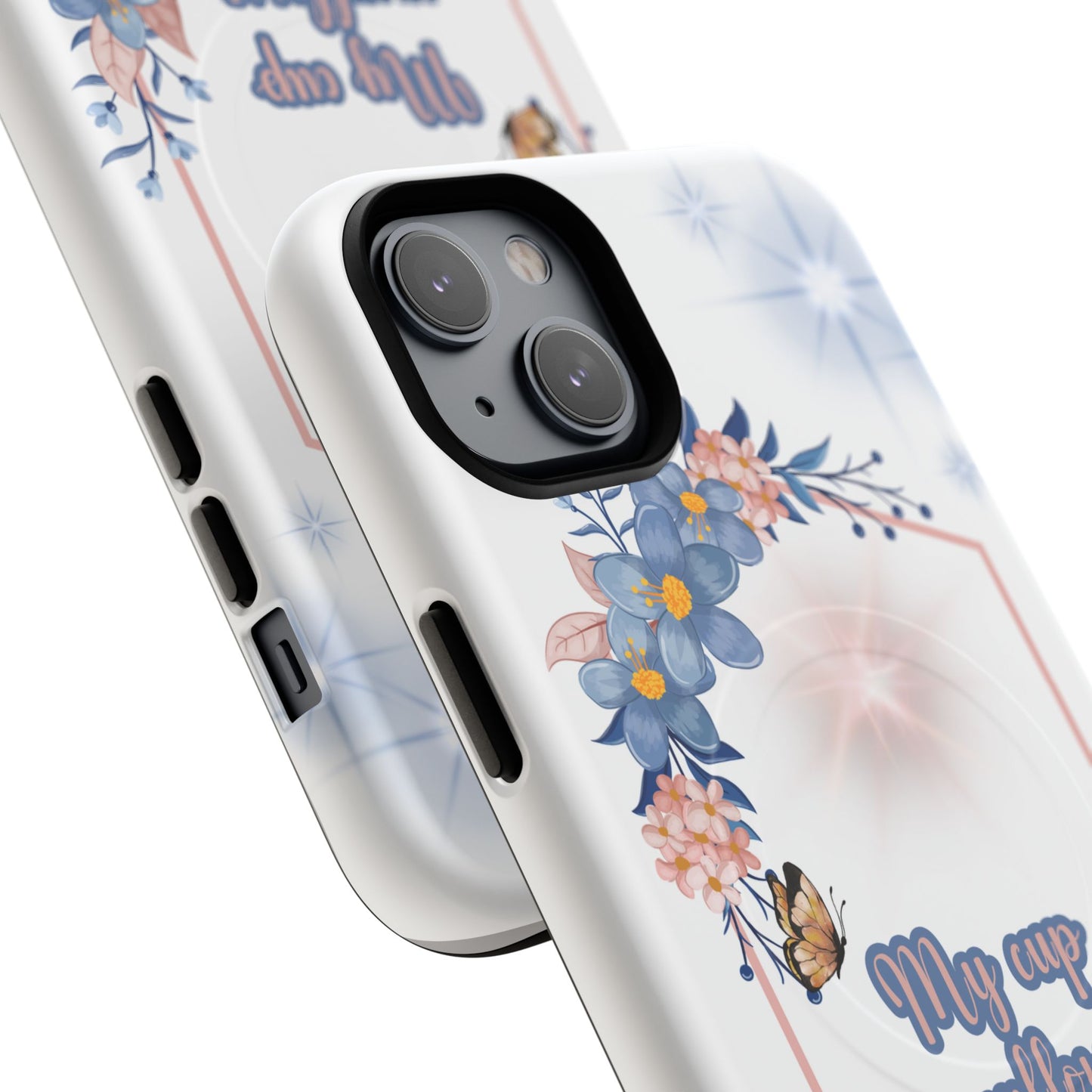 My Cup Overflows Psalm 23:5 | Inspirational Gift, Tough iPhone Magnetic Case | Scripture, Bible Verse, MagSafe® iPhone® Tough Case, iPhone 14, iPhone 15, iPhone 16, Pro, Pro Max, Plus