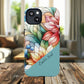 Personalized Radiant Gardenlight Stained Glass Tough MagSafe Magnetic Case, Vibrant Flower Cover, Durable Protective Case, Unique Gift for Her, Spring Elegance, iPhone® 13, 14, 15, 16, 17, Pro, Pro Max, Plus Cases.
