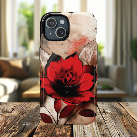 Velvet Petal Storm Tough iPhone Magnetic Cases - Stylish Protection for Your Device, Gift for Nature Lovers, Ideal for Birthdays, Holidays