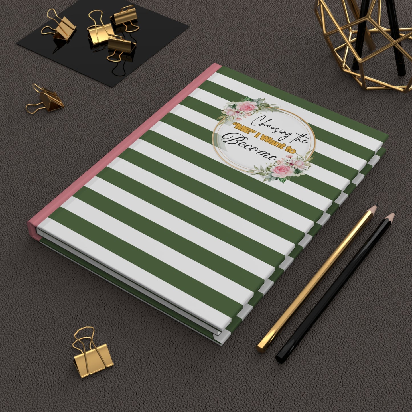 Inspirational Hardcover Journal, Motivational Notebook, Gift for Her, Self-Care, Writing Journal, Goal Setting