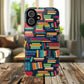 Colorful Book-Themed Phone Case, Literary Gift, Tough Magnetic Case, Book Lover’s Accessory, Phone Protection, Reading Enthusiast