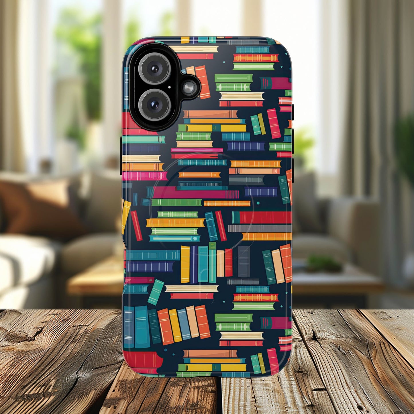 Colorful Book-Themed Phone Case, Literary Gift, Tough Magnetic Case, Book Lover’s Accessory, Phone Protection, Reading Enthusiast