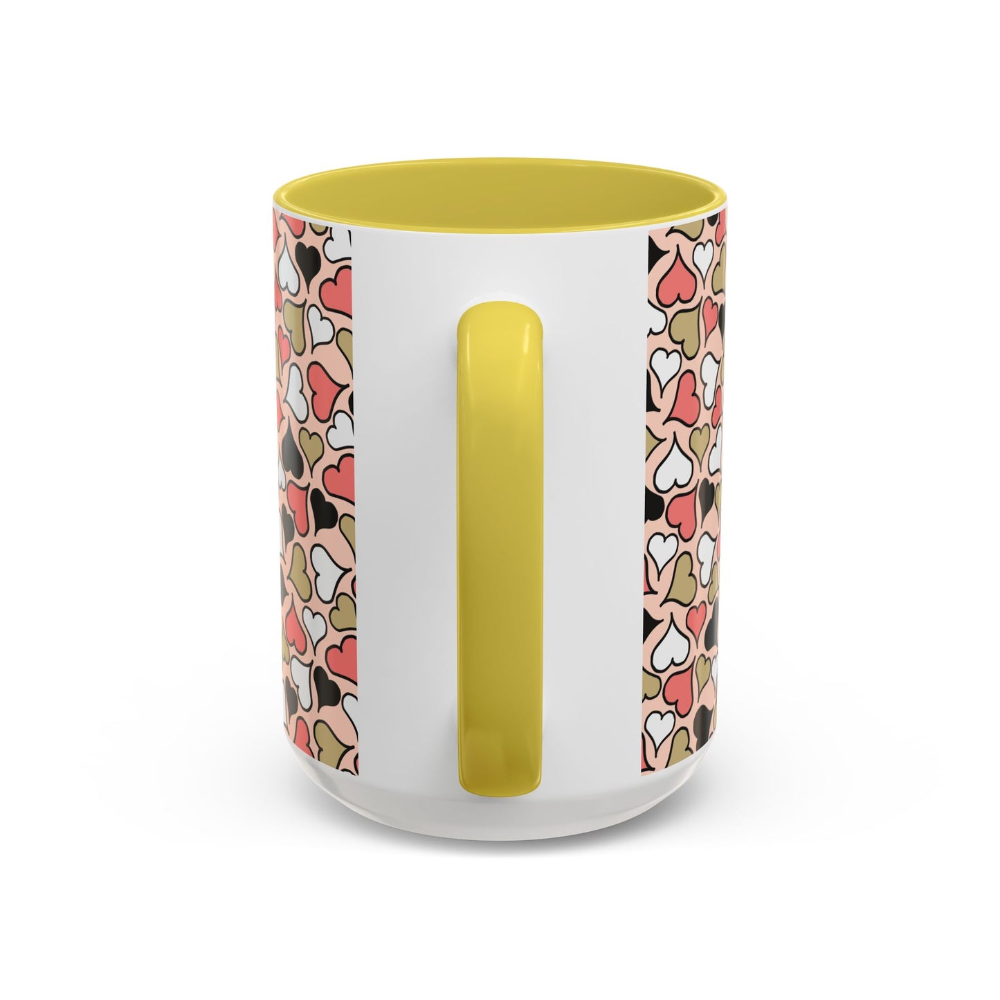 Heart Patterned Coffee Mug - Colorful Love Design, Perfect for Gifts & Celebrations