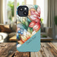 Personalized Radiant Gardenlight Stained Glass Tough MagSafe Magnetic Case, Vibrant Flower Cover, Durable Protective Case, Unique Gift for Her, Spring Elegance, iPhone® 13, 14, 15, 16, 17, Pro, Pro Max, Plus Cases.