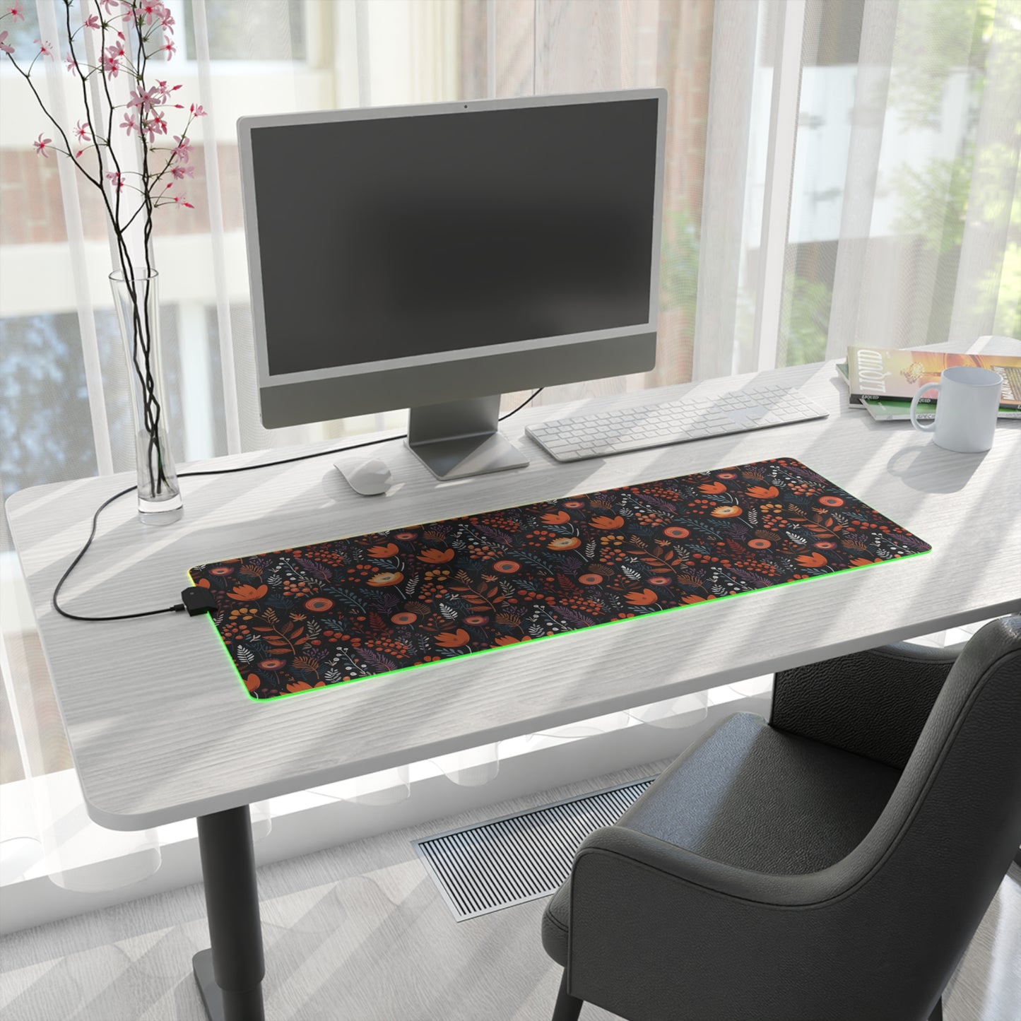 Autumn Bloom LED Gaming Mouse Pad