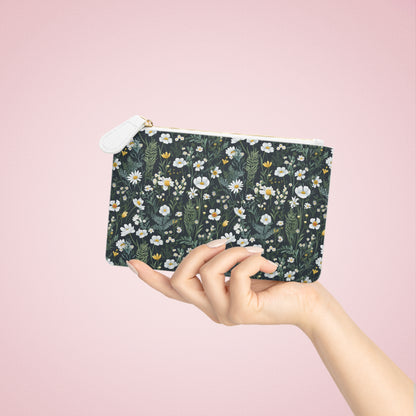 Daisy Delight Botanical Print Mini Clutch Bag – Floral Trendy Accessories for Everyday Use